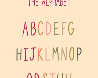 Educational Poster - Numbers 1-100 & the Alphabet - digital download - printable wall art