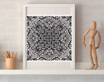 Digital Download - Coloring Page - Tessellation