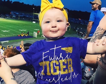 Future Tiger Cheerleader Shirt, Toddler Friday Night Lights, Baby football shirt, toddler football shirt, Tiger shirt, Baby gameday