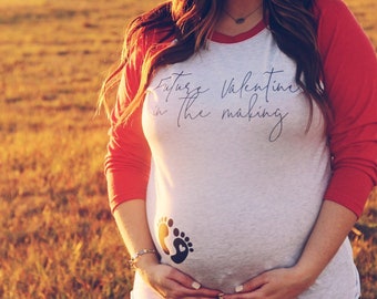 Valentines day maternity shirt, bumps first Valentine's Day, Valentine's Day pregnancy announcement