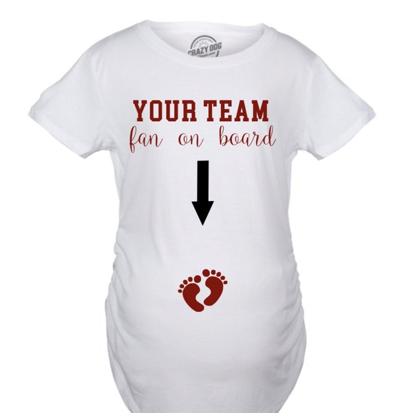 Custom game day maternity shirt, custom football maternity tee, football pregnancy announcement, custom maternity shirts, maternity t shirts