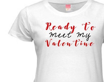 Ready To Meet My Valentine Valentine's Day Maternity Shirt, Almost due, Baby Bump, Pregnant Maternity Valentines Day Shirt, Bump's First