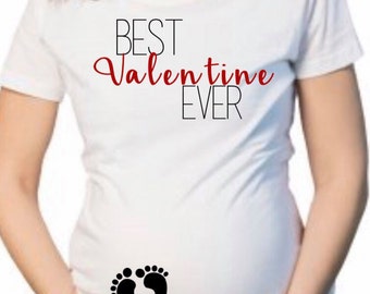 Best Valentine Ever Valentine's Day Maternity Shirt, Almost due, Baby Bump, Pregnant Maternity Valentines Day Shirt, Bump's First, Mama's