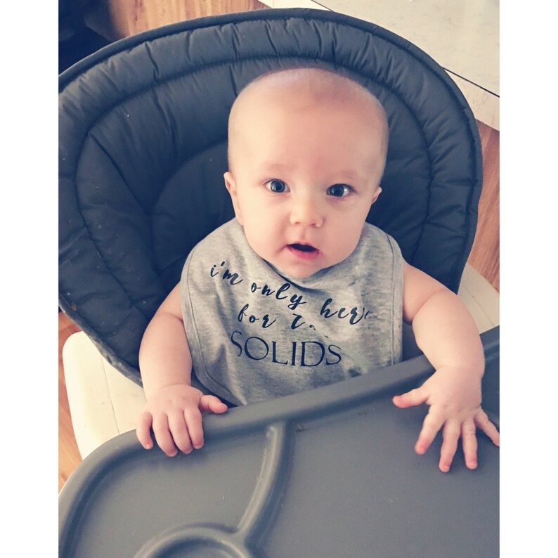 Only Here for the Solids Bib // Graphic Bib Baby Bibs Unisex Etsy