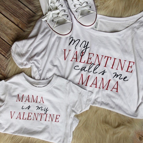 Mom and hotsell baby valentine shirts