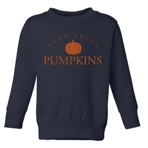 Kids pumpkin patch shirt, kids fall sweatshirts, toddler fall shirts, kids fall tees, farm fresh image 4