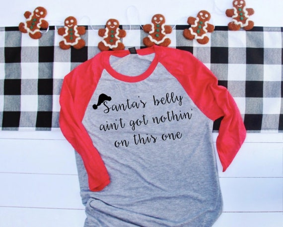 Camicia premaman natalizia con pancia di Babbo Natale Camicia