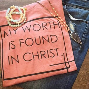 SALE My Worth is Found in Christ//women's Christian - Etsy