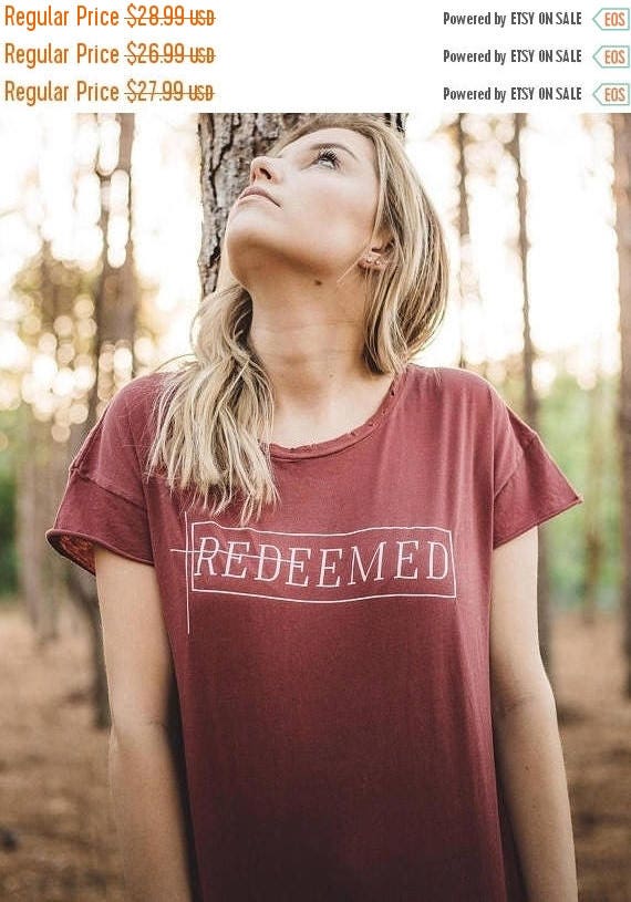 Redeemed | Deluxe Vintage Distressed Christian T-Shirt Redeemed | Deluxe Vintage Distressed Christian T-Shirt