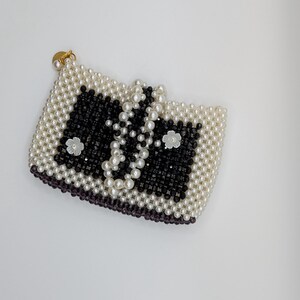 Coco Camellia Hand Perlen Kristall Brieftasche