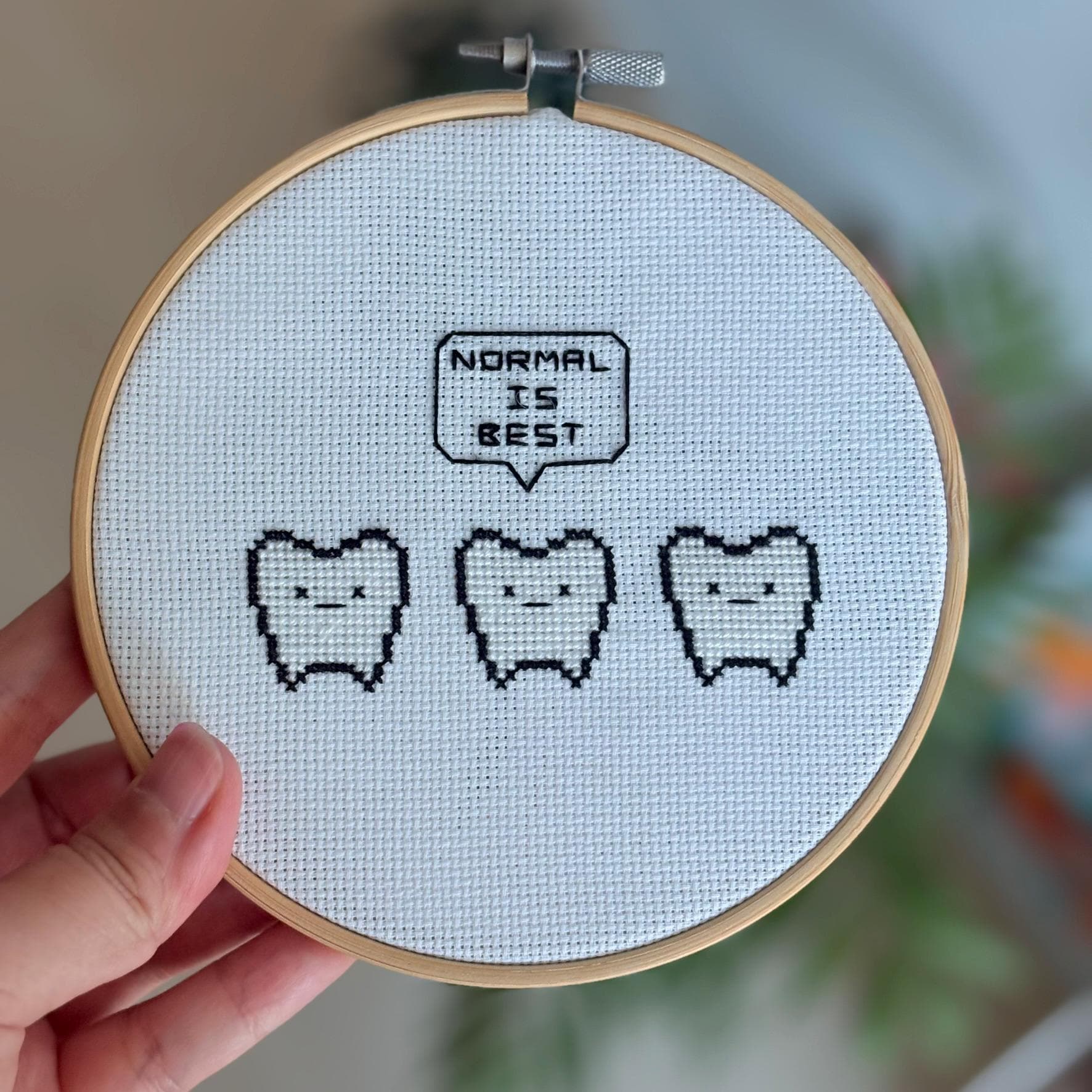 Knitted Tooth Plain Tooth Cross Stitch Pattern - Tooth Fairy, Teeth, Wisdom Tooth ...