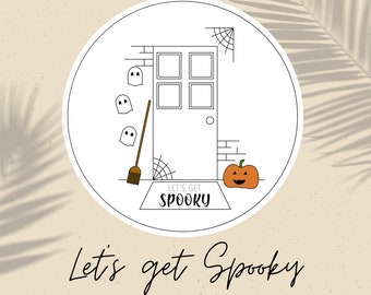 Let's Get Spooky PDF 6" Embroidery Template | Halloween Embroidery Pattern | PDF Digital Download