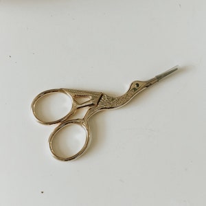 Champagne Gold Thread Snips, Small Embroidery Scissors, Travel Craft Scissors