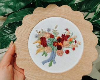 Custom Bouquet of Flowers | Custom Floral Embroidery | Embroidered Flowers| Bridal Bouquet