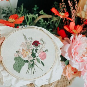 DIY Floral Embroidery Pattern, Advanced Embroidery Floral Bouquet, PDF Digital Download image 2