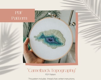 DIY Embroidery Pattern, Intermediate Level, Gradient Embroidery, PDF Digital Download