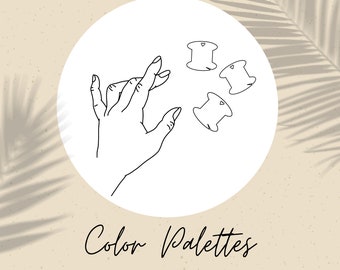 Color Palettes 6" Embroidery PDF Template |  Hand Embroidery | PDF Digital Download