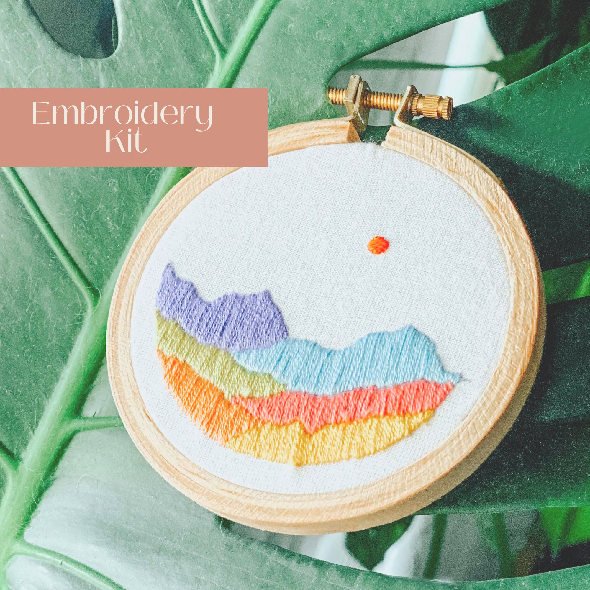 Desert Sunset Beginner Embroidery DIY Kit by Sunday Mornings Shop