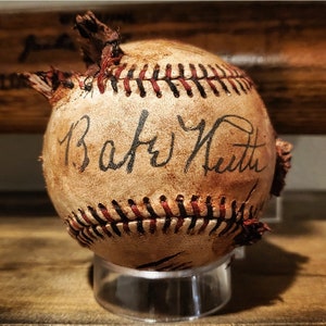 The Sandlot Babe Ruth Autographed Baseball. Reproduction Souvenir Ball