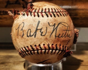 The Sandlot Babe Ruth Autographed Baseball. Reproduction Souvenir Ball