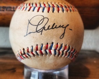 Lou Gehrig Autographed Early 1930s Baseball. Reproduction Souvenir Ball