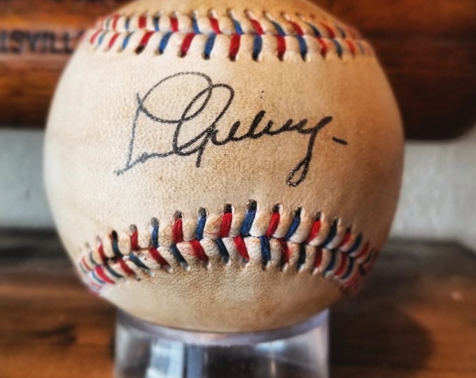 Lou Gehrig Autographed Early 1930s Baseball. Reproduction Souvenir Ball