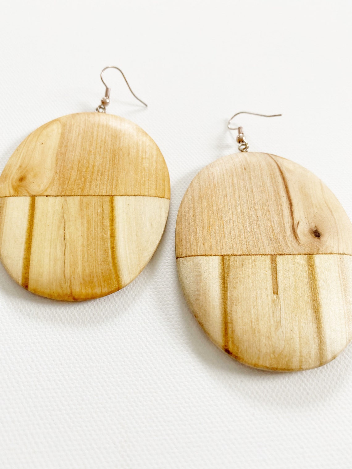 Earthy Earrings, Natural Earrings, Ecological Earrings, Handmade