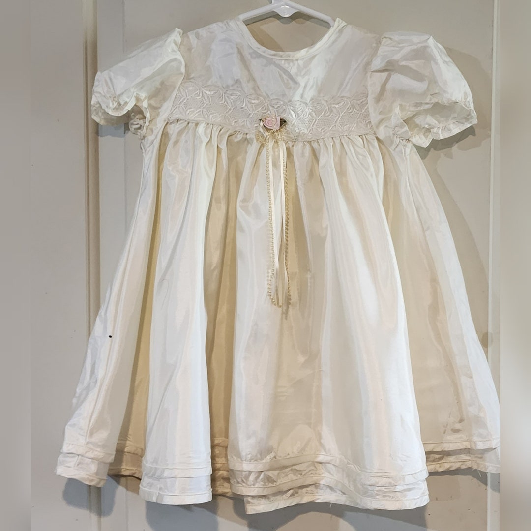 Vintage 3T Cream Girls Dress by Rose Cottage Etsy