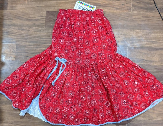 Vintage Dead Stock Bandana Skirt Size 10 NWT - image 1