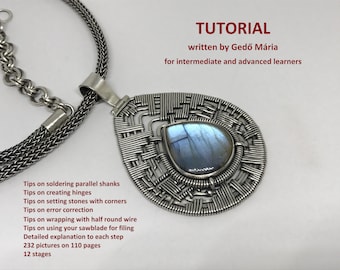 TUTORIAL - wire wrapped, hinged pendant, handmade