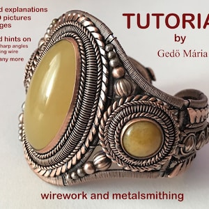 TUTORIAL - wire wrapped cuff bracelet- wirework and metalsmithing - sawing, soldering, wire-wrapping