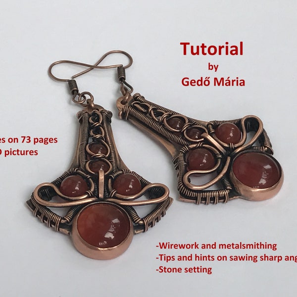 TUTORIAL - wire wrapped earrings - dragonfly - wirework and metalsmithing - soldering - sawing - wire-wrapping