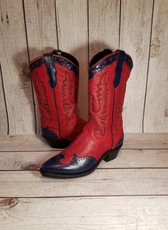 red white and blue cowboy boots womens