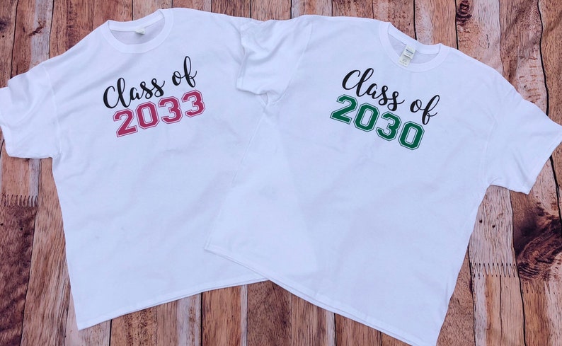Grow with Me Hand Print Tee Hand Print Shirt Class of 2033, 2034 Shirt First Day of School Preschool Graduation Gift image 2