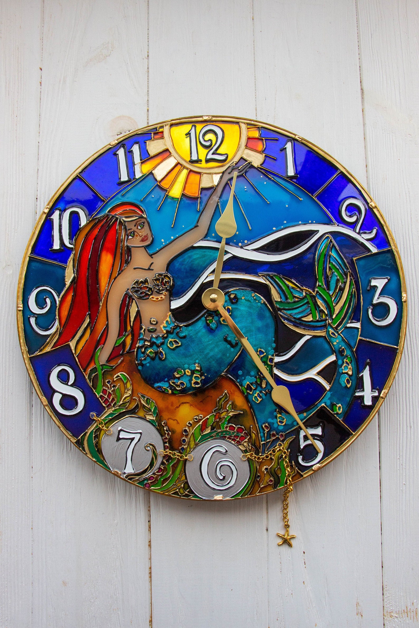 Clock for nursery Fantasy clock for girl mermaid clock Etsy