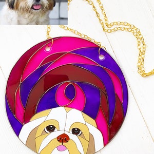 Boston terrier art, Corgi art, Stained glass dog, dog suncatcher, Boston terrier gift, Memorial Dog art, custom dog portrait, dog lover gift image 8
