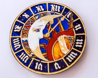 Stain Glass Wall Clock | fantasy wall clock, unique wall clock, Glass clock bedroom, gift for parents, Decorative Clock, Tarot card decor
