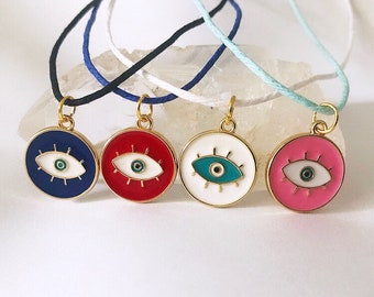 Mocha Brown Choker Evil Eye main image 1