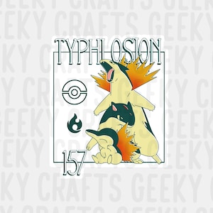 Typhlosion Inspired Custom Artwork Vinyl Sticker
