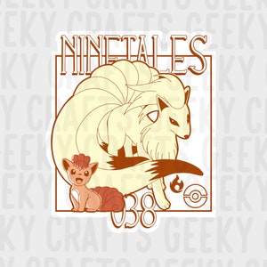 Ninetales Inspired Vinyl Sticker