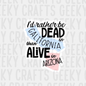 Lucille Bluth Inspired California Vinyl Sticker