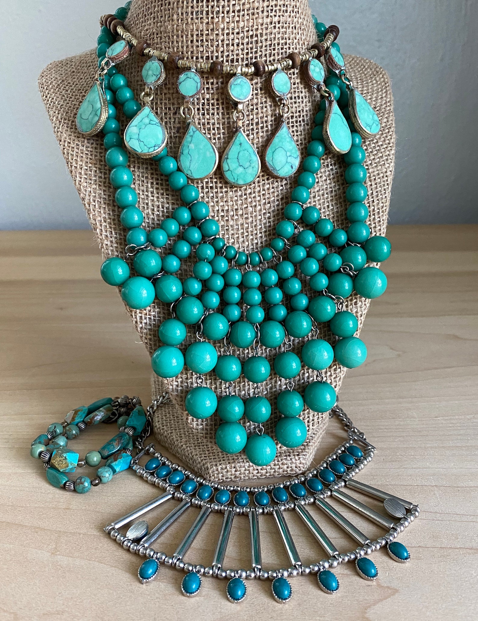 Faux Turquoise Costume Jewelry Collection Etsy