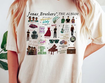 90s Retro Jonas Brothers T-Shirt, Nick Joe Kevin Jonas Tee, Retro Five Albums One Night Tour Shirt, Jonas tour Retro 90's Sweater