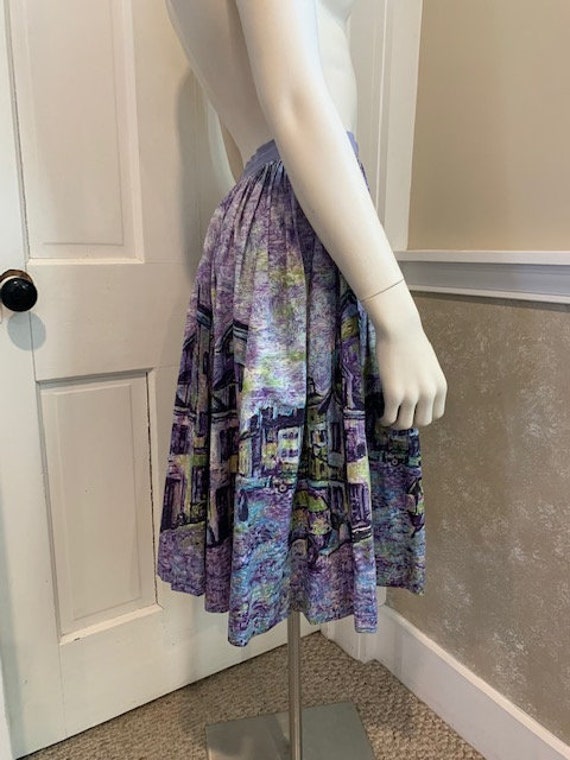 Vintage 1950's novelty impressionist village scen… - image 3