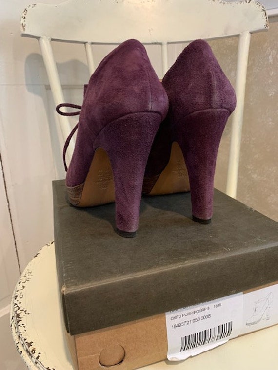 Anthropologie purple suede platform heels / Luiza… - image 5