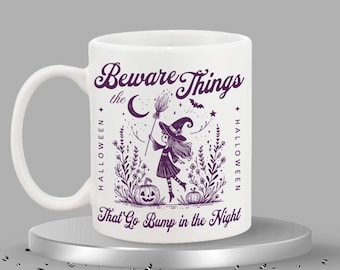 Caneca de Halloween de bruxa fofa – xícara de café assustadora e divertida