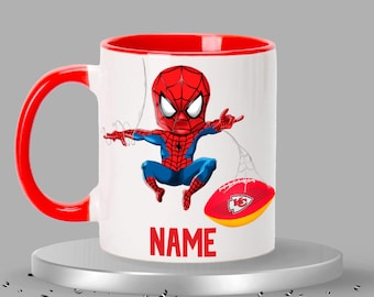 Personalized Spidy Kansas City Chiefs theme mug