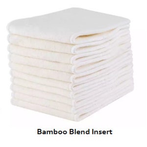 Inserts de couches en tissu, insert en microfibre, insert en mélange de bambou, insert en coton biologique de chanvre, tampon de couche en tissu Bamboo Blend Insert