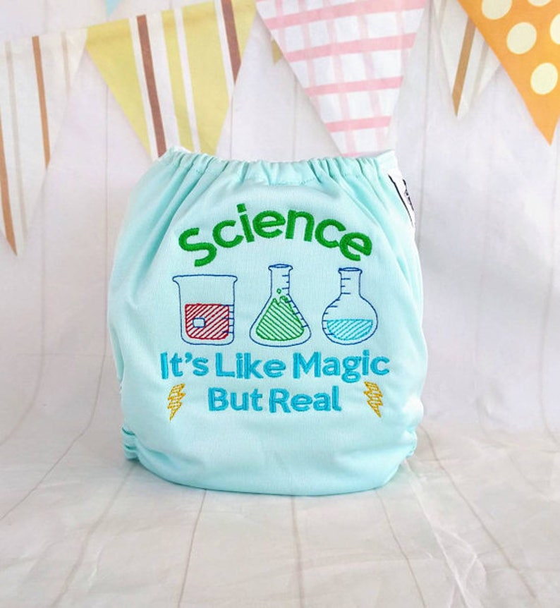 Science Embroidered Adult Cloth Diaper ABDL Diaper Nappy Etsy