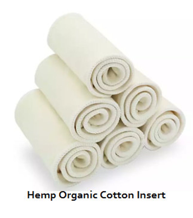 Inserts de couches en tissu, insert en microfibre, insert en mélange de bambou, insert en coton biologique de chanvre, tampon de couche en tissu image 4